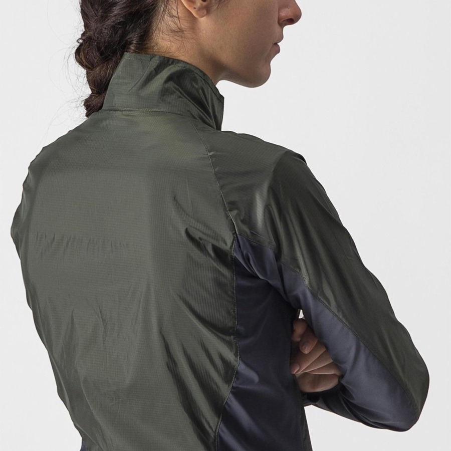 Protection Castelli SQUADRA STRETCH W Femme Vert Grise Foncé | UCOTD-6238