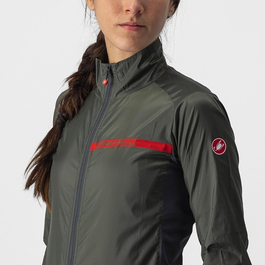 Protection Castelli SQUADRA STRETCH W Femme Vert Grise Foncé | UCOTD-6238