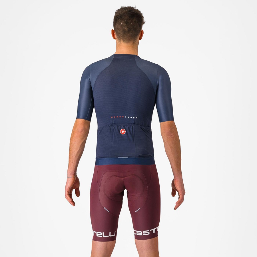 Short Avec Bavette Castelli FREE AERO RC CLASSIC Homme Bordeaux Foncé Blanche | YPQVD-1926