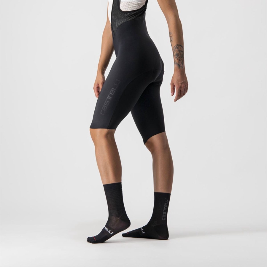 Short Avec Bavette Castelli OMLOOP NANO W Femme Noir | DOKCV-1876