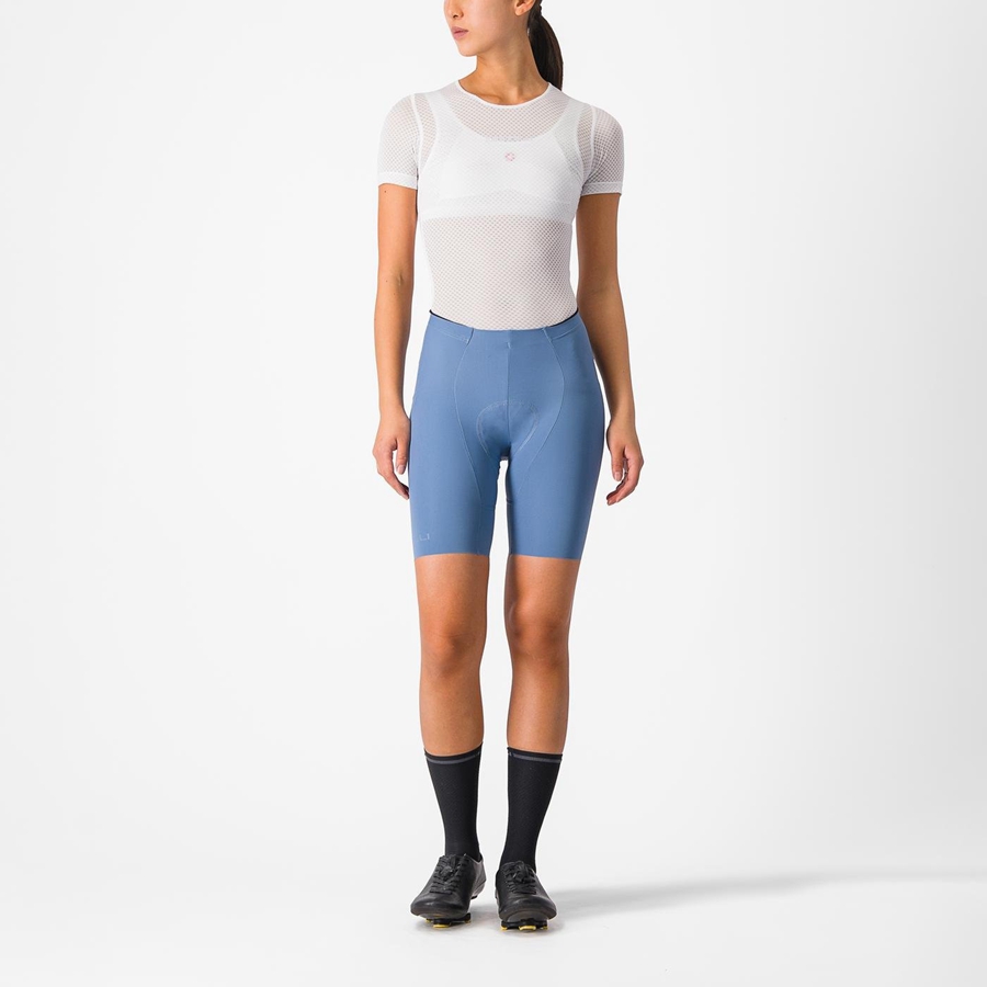 Short Castelli FREE AERO RC W Femme Grise Bleu | VYCHQ-4058