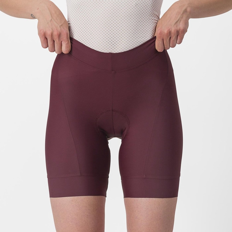 Short Castelli PRIMA Femme Bordeaux Foncé Rouge | EOTYQ-0819