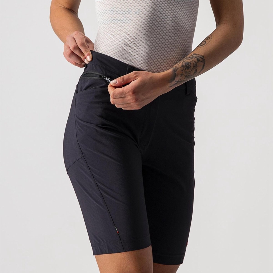 Short Castelli UNLIMITED WGY Femme Noir | KMJLE-1806