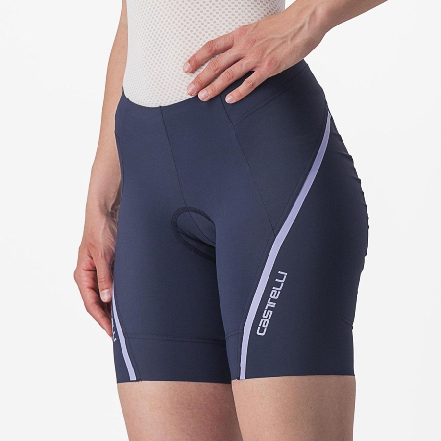 Short Castelli VELOCISSIMA 3 Femme Bleu Violette Blanche | OSNHZ-3709