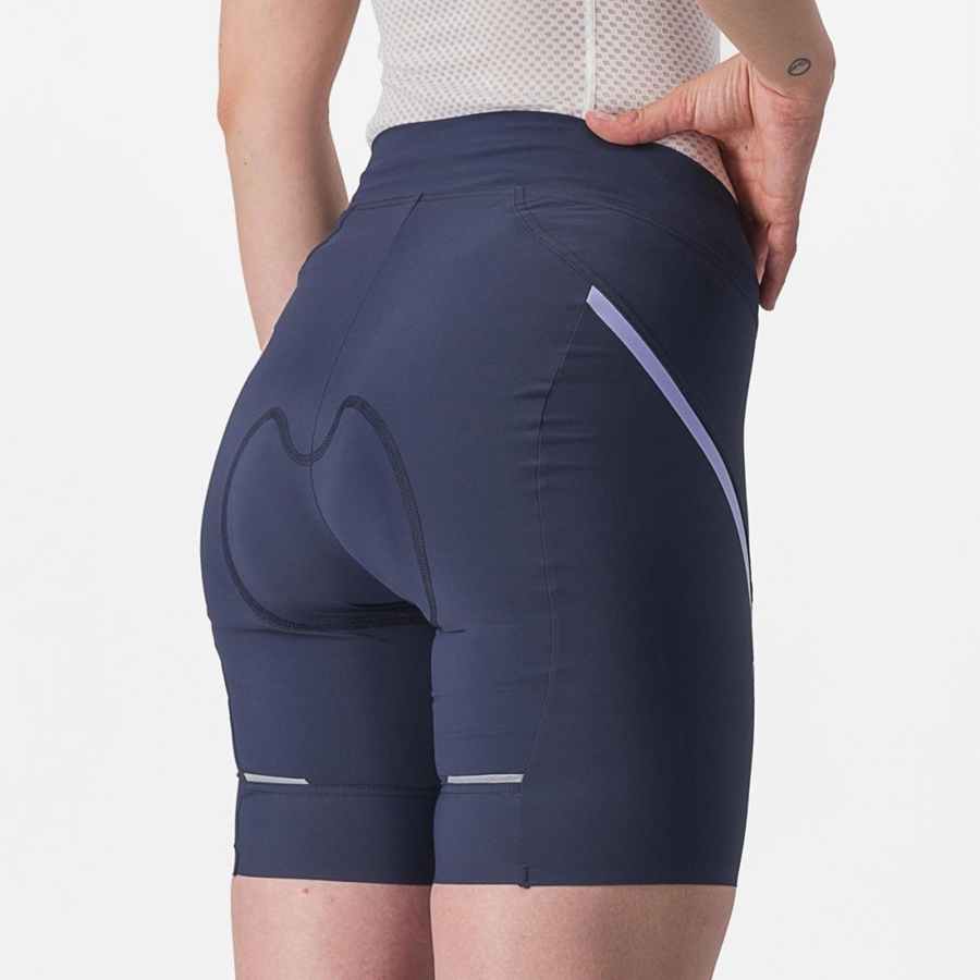 Short Castelli VELOCISSIMA 3 Femme Bleu Violette Blanche | OSNHZ-3709