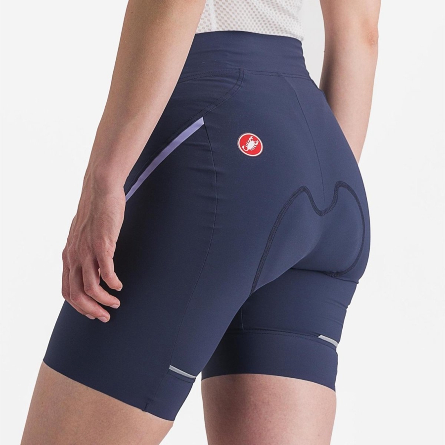 Short Castelli VELOCISSIMA 3 Femme Bleu Violette Blanche | OSNHZ-3709