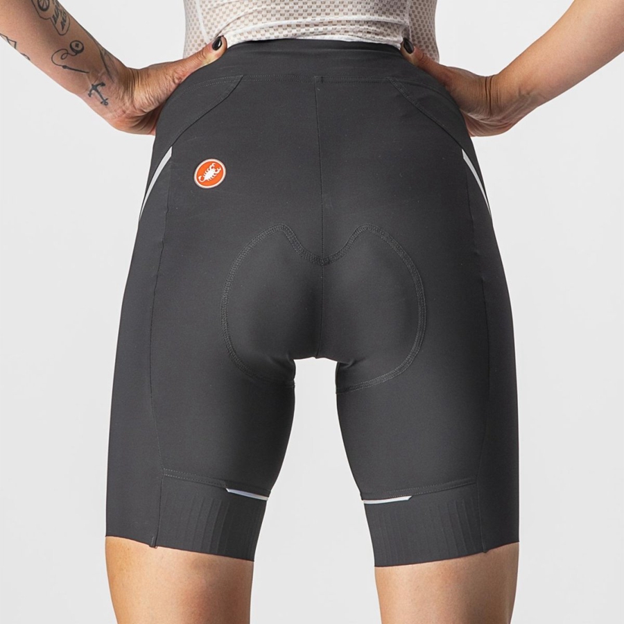 Short Castelli VELOCISSIMA 3 Femme Noir Argent | LDIQS-9247