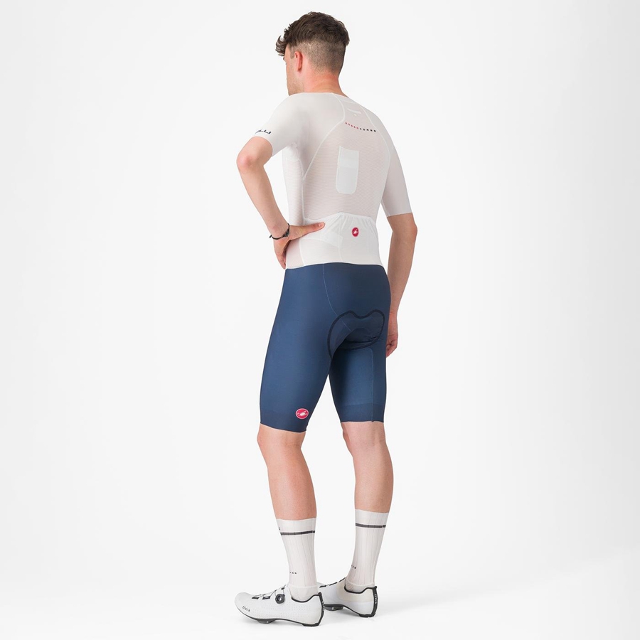 Speedsuit Castelli SANREMO BTW X2 Homme Blanche Bleu | VFBQI-2138