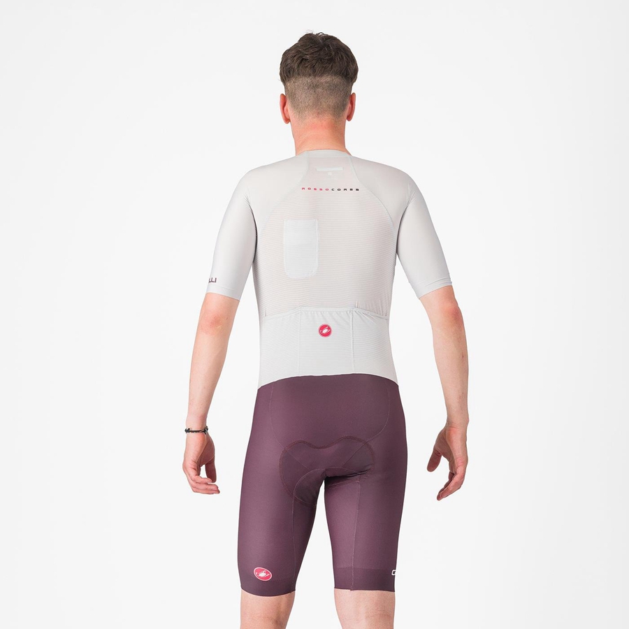 Speedsuit Castelli SANREMO BTW X2 Homme Argent Grise Bordeaux | IHTXB-7089