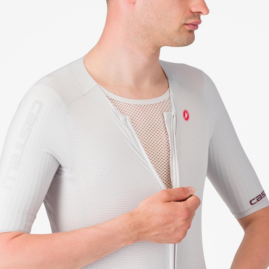 Speedsuit Castelli SANREMO BTW X2 Homme Argent Grise Bordeaux | IHTXB-7089