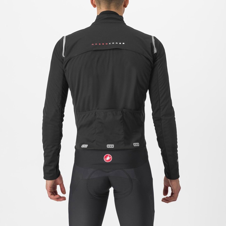 Vestes Castelli ALPHA DOPPIO ROS Homme Noir Argent Noir | VHEWL-9802