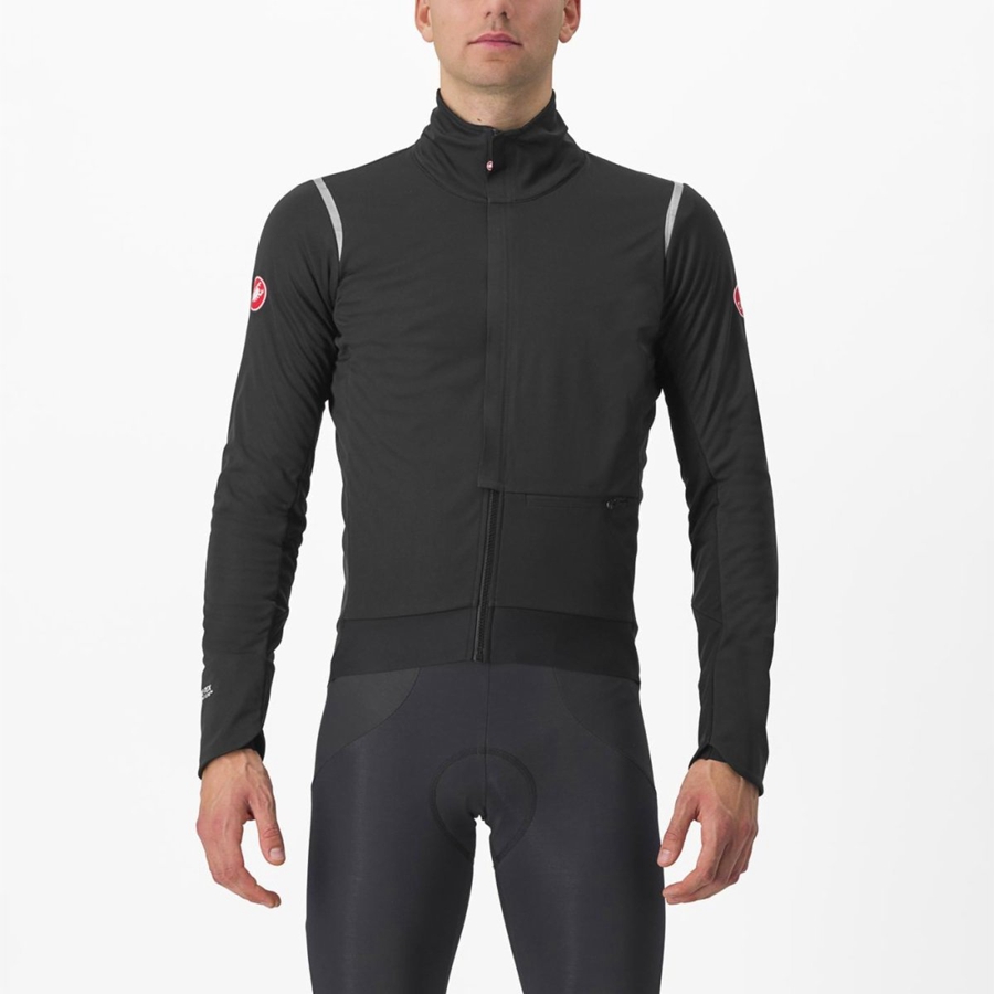 Vestes Castelli ALPHA DOPPIO ROS Homme Noir Argent Noir | VHEWL-9802