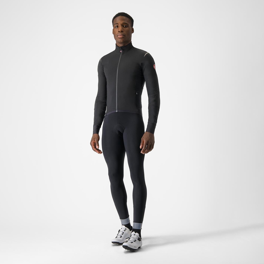 Vestes Castelli ALPHA FLIGHT ROS Homme Noir Argent Noir | CKJRQ-5790