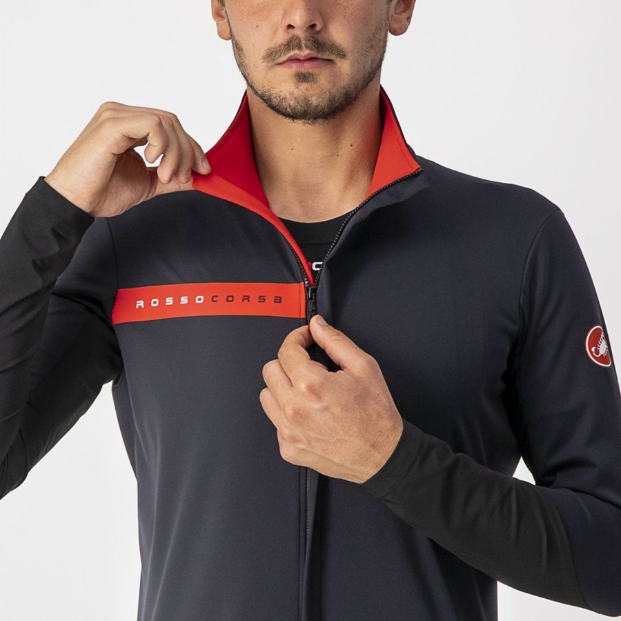 Vestes Castelli BETA RoS Homme Noir Rouge | QZXUP-3208