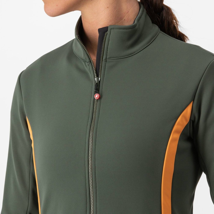 Vestes Castelli DINAMICA 2 Femme Vert | AMTKJ-8564