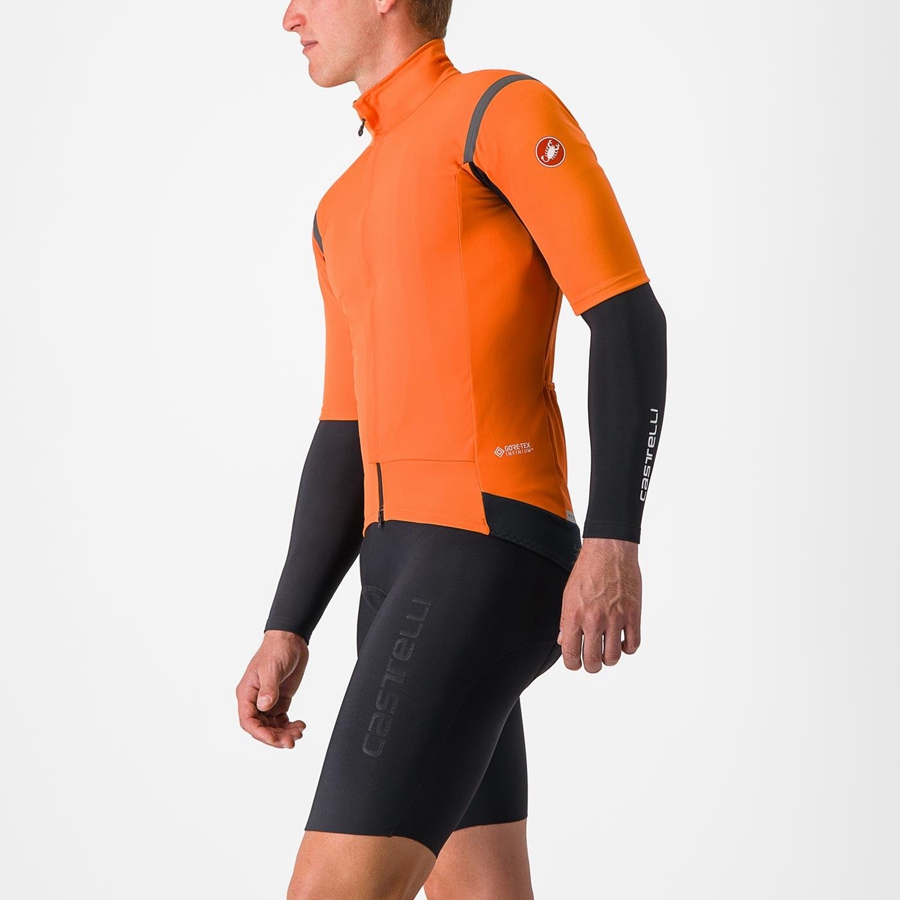 Vestes Castelli GABBA RoS 2 Homme Rouge Orange Grise Foncé | ZPNDX-6471