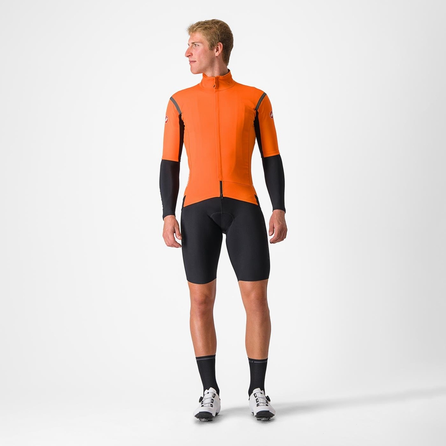 Vestes Castelli GABBA RoS 2 Homme Rouge Orange Grise Foncé | ZPNDX-6471