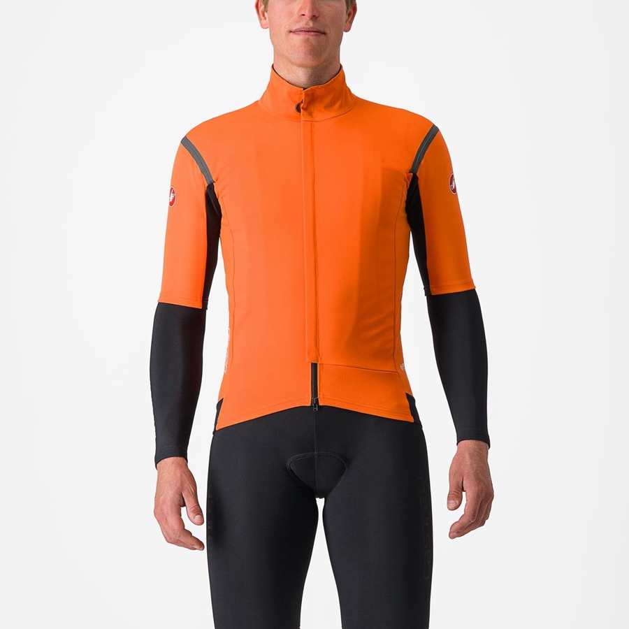 Vestes Castelli GABBA RoS 2 Homme Rouge Orange Grise Foncé | ZPNDX-6471