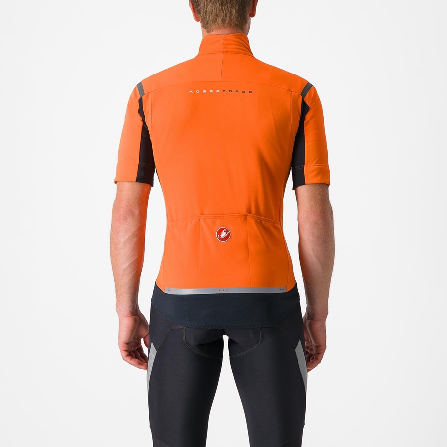 Vestes Castelli PERFETTO RoS 2 CONVERTIBLE Homme Rouge Orange Grise Foncé | REJVK-7281