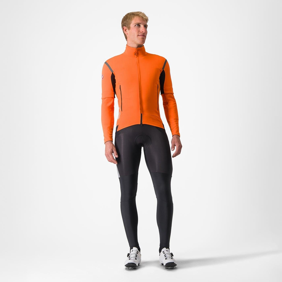 Vestes Castelli PERFETTO RoS 2 CONVERTIBLE Homme Rouge Orange Grise Foncé | REJVK-7281