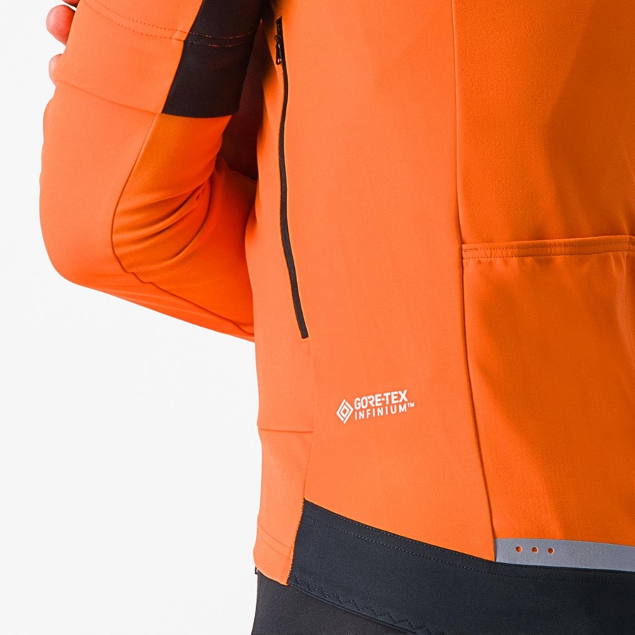 Vestes Castelli PERFETTO RoS 2 CONVERTIBLE Homme Rouge Orange Grise Foncé | REJVK-7281