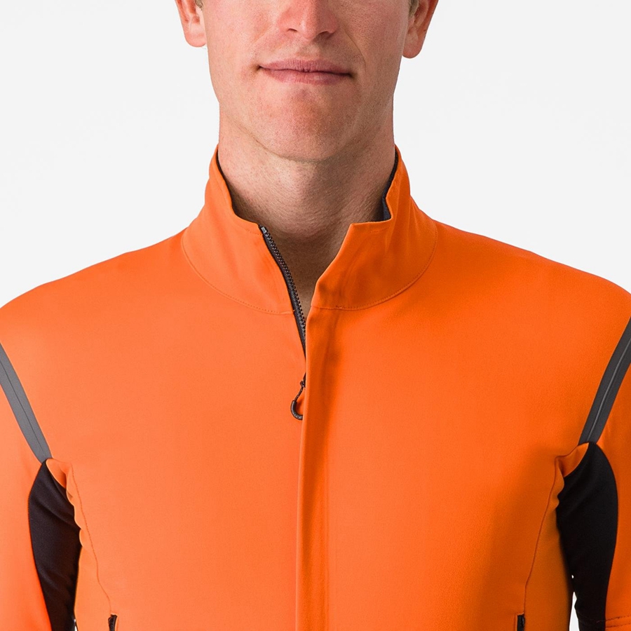 Vestes Castelli PERFETTO RoS 2 CONVERTIBLE Homme Rouge Orange Grise Foncé | REJVK-7281