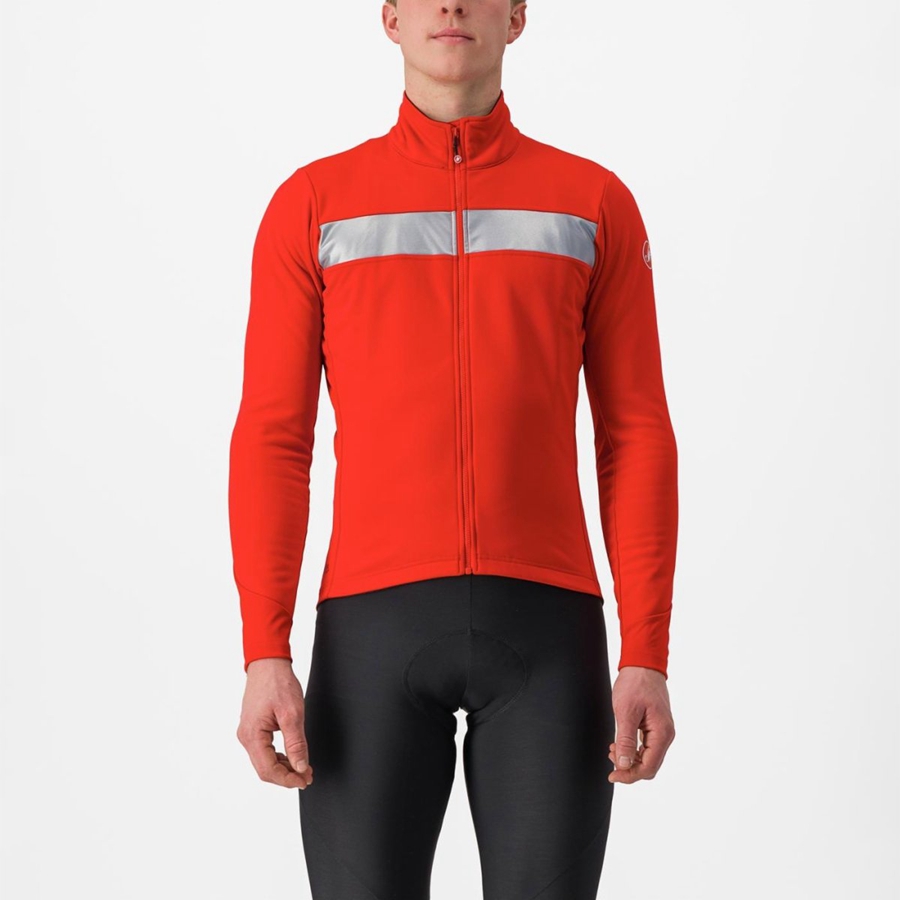 Vestes Castelli RADDOPPIA 3 Homme Rouge Argent | AOHZF-8719