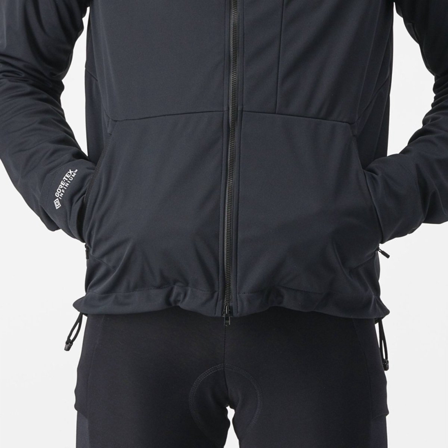 Vestes Castelli TRAIL HOODIE Homme Noir | KZDCY-9067