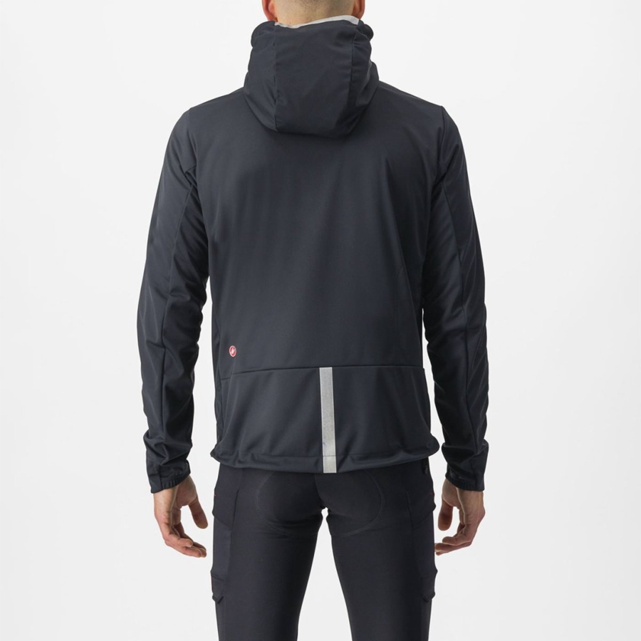 Vestes Castelli TRAIL HOODIE Homme Noir | KZDCY-9067