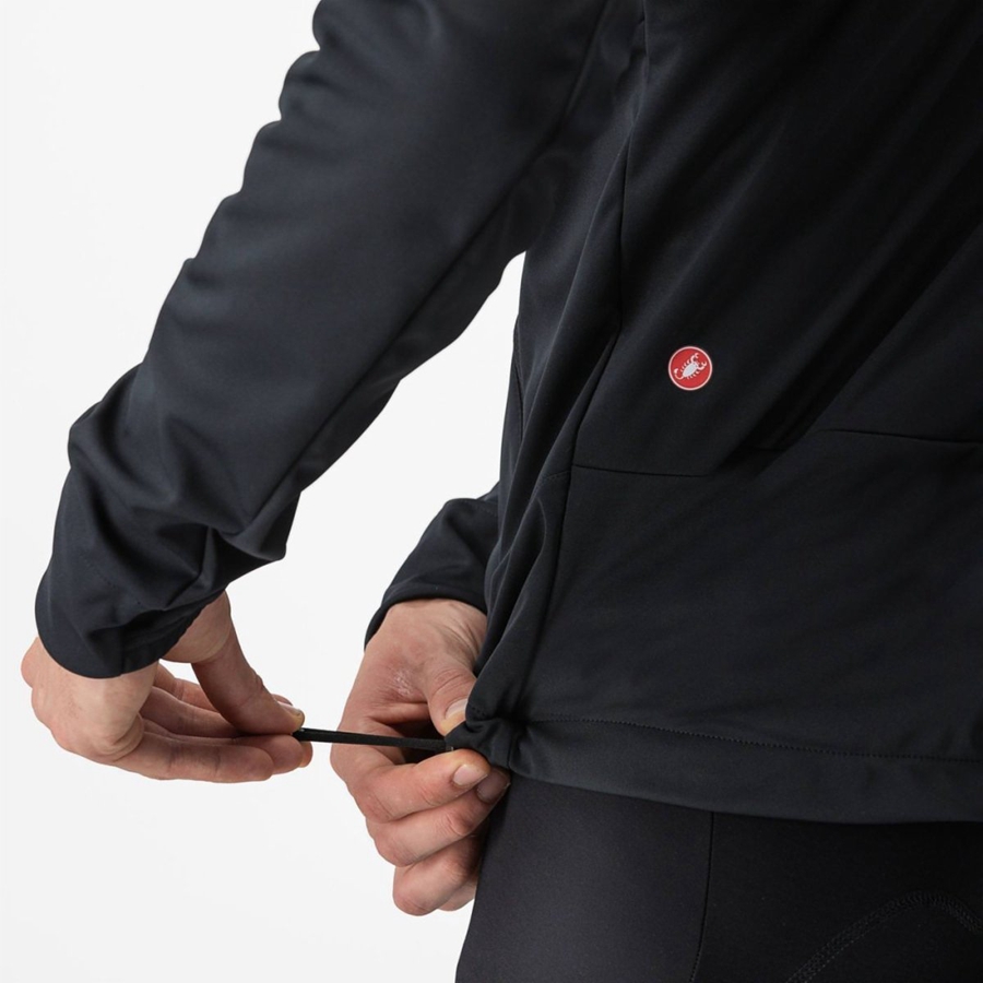 Vestes Castelli TRAIL HOODIE Homme Noir | KZDCY-9067