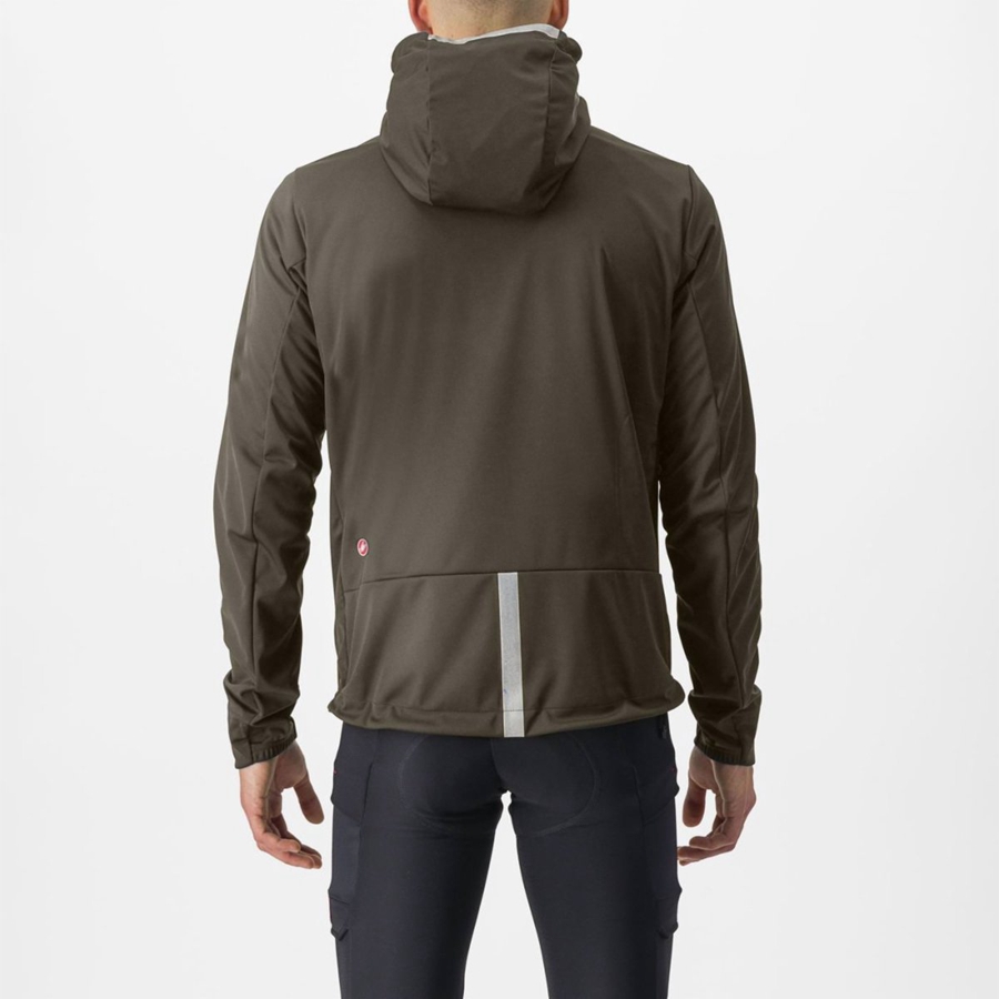 Vestes Castelli TRAIL HOODIE Homme Vert | BQWNF-1452